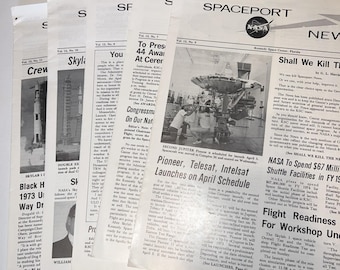 NASA Spaceport News Kennedy Space Center Newspaper Vintage Space Memorabilia