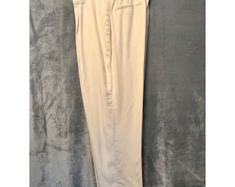 Chicos Cream Wide Leg Crop Pants Womens 1.5R Beige Minimalist Boho Casual