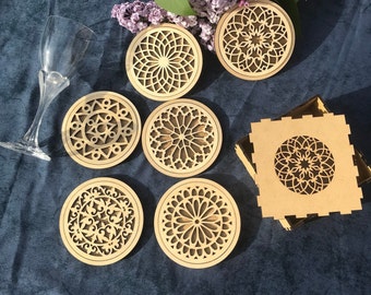 Sous verres en bois