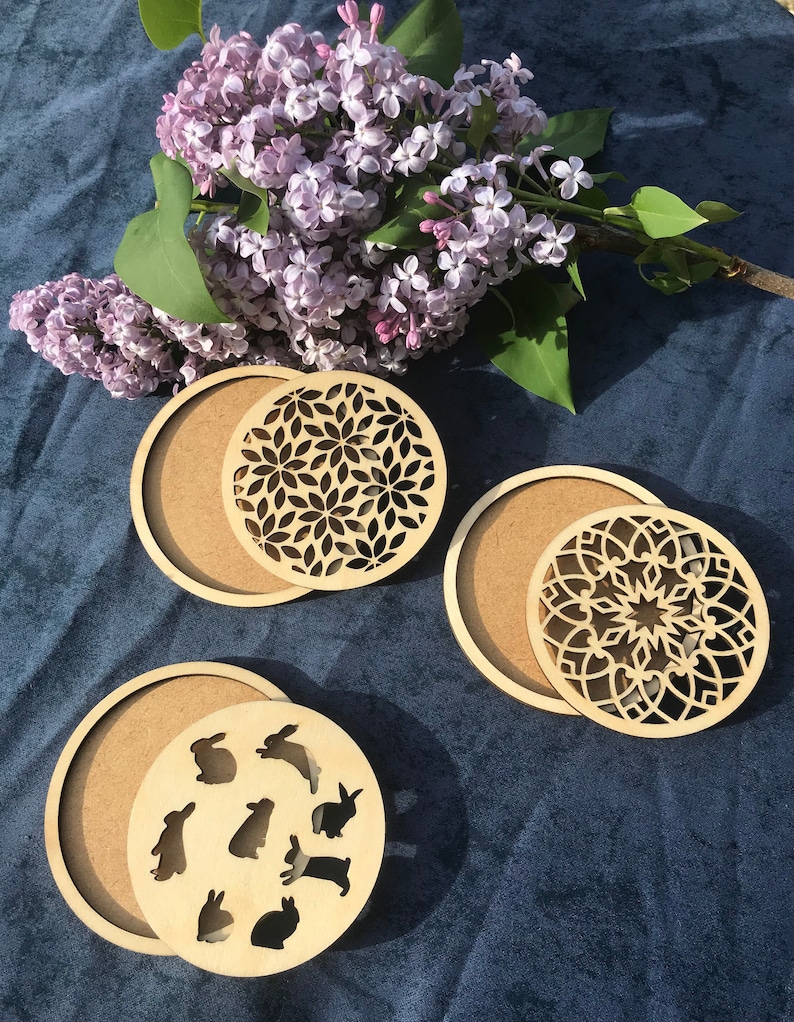 Sous verres en bois image 5