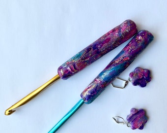 Crochet Hook Set of Two, Polymer Clay