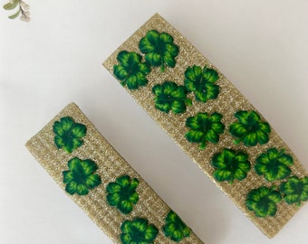 Polymer Clay Saint Patrick’s Day Barrettes - Two