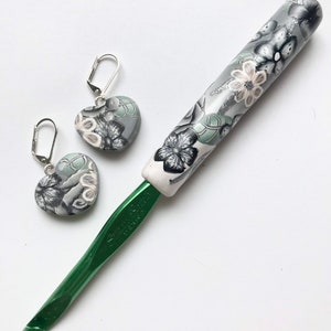 Crochet Hook, Polymer Clay, size K Bates