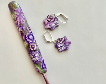 Crochet Hook, Polymer Clay Size I Bates