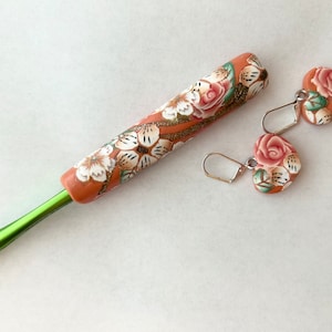 Crochet Hook, Polymer Clay, Bates size K