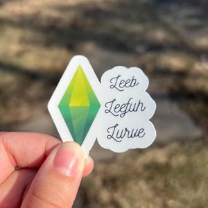 Leeb Leefuh Lurve Sims 4 Inspired 2in Sticker | Water-resistant | Super Glossy | High Quality