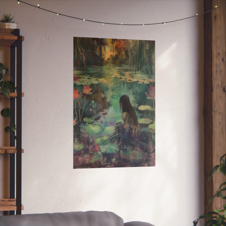 The Water Nixie in the Pond Poster Print - Multiple Sizes - Premium ...