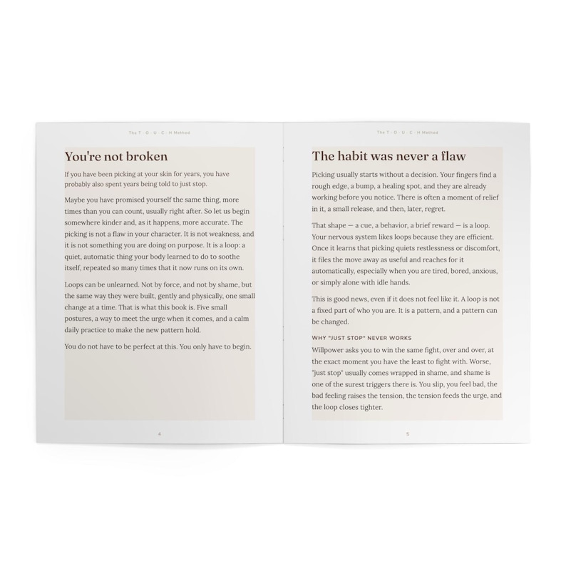 Stop Picking Your Skin — Color Workbook for Dermatillomania & BFRB, Gentle Mind-Body Method, 56-Day Habit Tracker (Printed Paperback) image 4