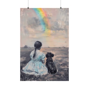 Dorothy Gale of Kansas and Toto Poster Print - Multiple Sizes - Premium Matte Fine Art Print - Wizard of Oz Art - Storybook Fantasy Art
