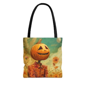Jack Pumpkinhead of Oz Tote Bag - Large Medium Small Faith Art Bag - Fantasy Art purse - Double Sided - Wizard of Oz Art - All Over Print