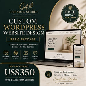 Custom WordPress Website Design | Responsive Business Website | Professional Web Design | Small Business Website