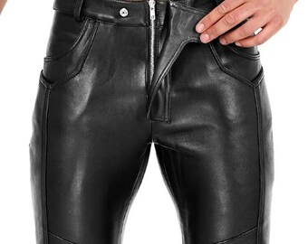Men's Original Black leather Pant Motorbike racing pant gift for men's bike riding pant gift for bikers vintage leather pant handmade pant.