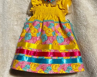 Falda/vestidos de cinta con diadema. Talla 12 meses