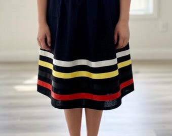 Handmade Ribbon Skirt: Medicine Colors,  youth size M