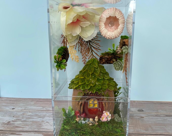 Spider Tree Ut Large Decorated Jumping Spider Enclosure , Fairy Garden Forest Theme ...