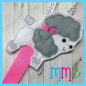 Poodle Clippy Keeper Felt Embroidery Design
