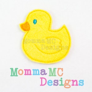 Rubber Duck Duckie Felt Feltie Embroidery Design