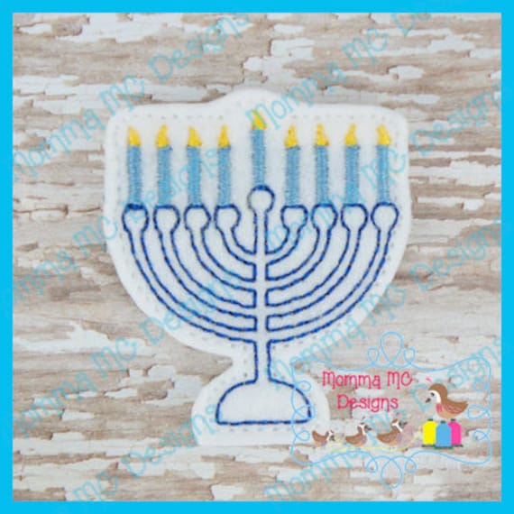 Menorah Felt Feltie Machine Embroidery Design File - Etsy