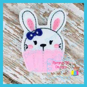Cupcake Bunny Feltie Machine Embroidery Design File