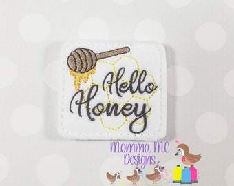 Hello Honey Felt Feltie Machine Embroidery Design File
