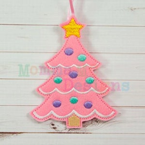 Christmas Tree Ornament Felt Embroidery Design