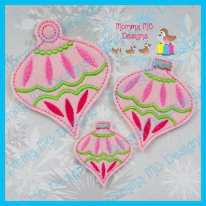 Vintage Ornament 1 Felt Feltie Embroidery Design