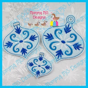 Vintage Ornament 2 Felt Feltie Embroidery Design