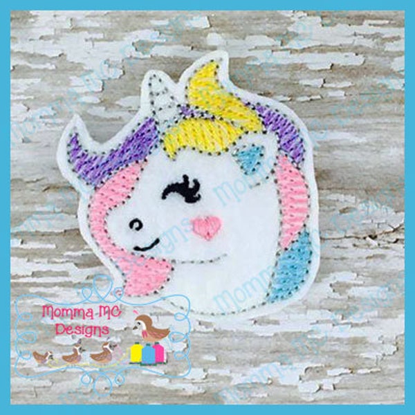 Unicorn Felt Feltie Embroidery Design