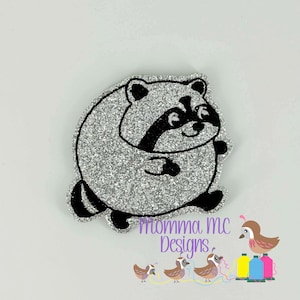 Jimothy Funny Round Raccoon Felt Feltie Machine Embroidery Design File