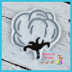 Cotton Boll Felt Feltie Embroidery Design
