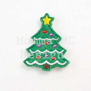 Christmas Tree Felt Feltie Embroidery Design image 1