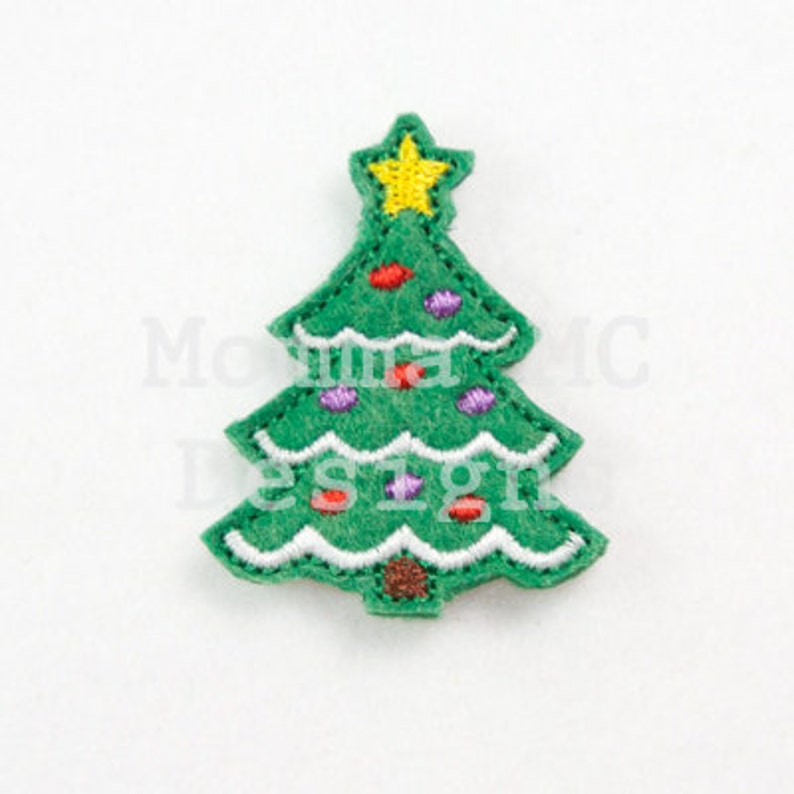 Christmas Tree Felt Feltie Embroidery Design image 1