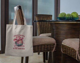 Disco Cowgirl Bachelorette Party Tote Bag: Country Western Favor
