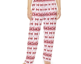 Różowy komplet piżamowy Coquette: Damska bielizna nocna na święta