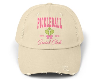Pickleball-hoed van verweerde katoenen keperstof: uniseks baseballpet