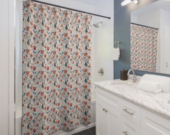 Floral Boho Shower Curtain: Bohemian Bathroom Decor