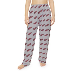 Bulldog Women&#39;s Pajama Pants, Sports Lounge Pants, Animal Print Sleepwear, Comfy PJ Bottoms, Gift for Dog Lovers, Loungewear