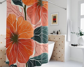 Floral Boho Shower Curtain: Bohemian Bathroom Decor