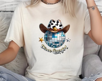 Disco Cowgirl tshirt, Wild West tshirt, Western Style Top, Rodeo Tee, Country Music Gift
