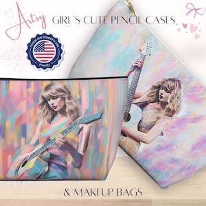 Astuccio portapenne Taylor per ragazze, robusto astuccio portapenne Taylorswyftie, piccolo e grande, per il ritorno a scuola, a casa, in viaggio, per cosmetici e trucchi.