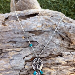 Dancing Leaf Tree of Life with Turquoise Necklace image 2