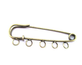 5 Large Brass Plated Kilt Pins 50x15mm B79