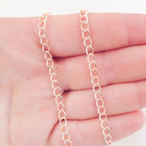 Rose Gold Plated Twist Chain, Pick your amount style 0. 7DK-RG