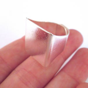 20mm Unisex ring bases, silver plated blank square pad base adjustable rings A261