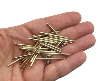6 colgantes de barra de oro de 30 mm, dijes de barra largos de 30 x 2 mm A218