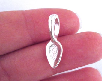 10 grotere maten: 21 mm verzilverd lijm op lepelhanger borgringen, 21 x 8 mm ketting Charm Jewelry Finding, b5
