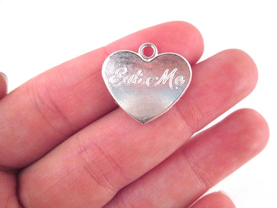 pick your amount Silver Plated Padlock Heart with Key Charms D155