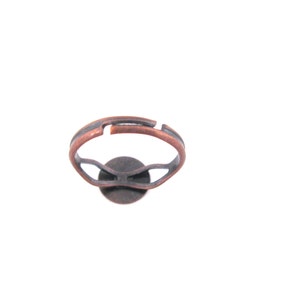 10mm adjustable ring bases, copper plated split band, pick your amount A266 image 3