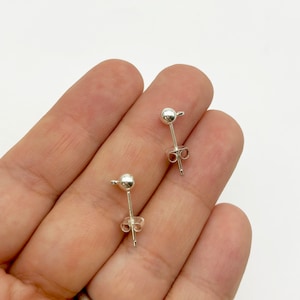 May include: Two silver earring posts with a small ball at the top. The posts are designed to be used with a variety of earring charms.