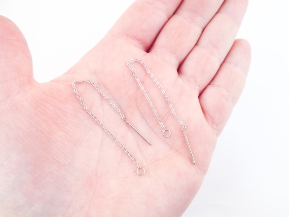 Stainless Steel Ear Threads Threader Earrings Chain Earrings A216 Etsy Canada